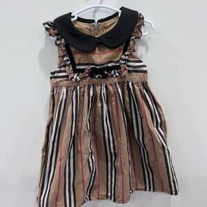 ⭐️3/30⭐️  Striped Nova Check Sleeveless Dress with Black Peter Pan Collar